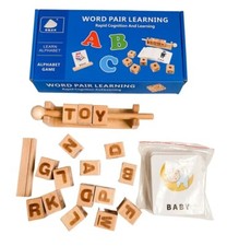 "Wooden Alphabet Spelling Game for Kids Montessori Word Learning Toy"