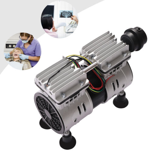 Pompa per vuoto a membrana senza olio 550W pompa per vuoto industriale senza olio 2 cilindri - Foto 4 di 10