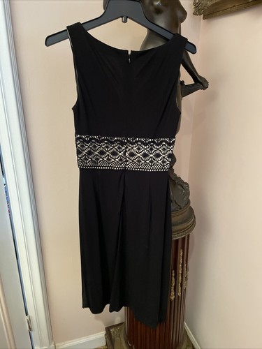 Kay Unger black With Lace Overlay cocktail /evening dress size 6 - Picture 5 of 7