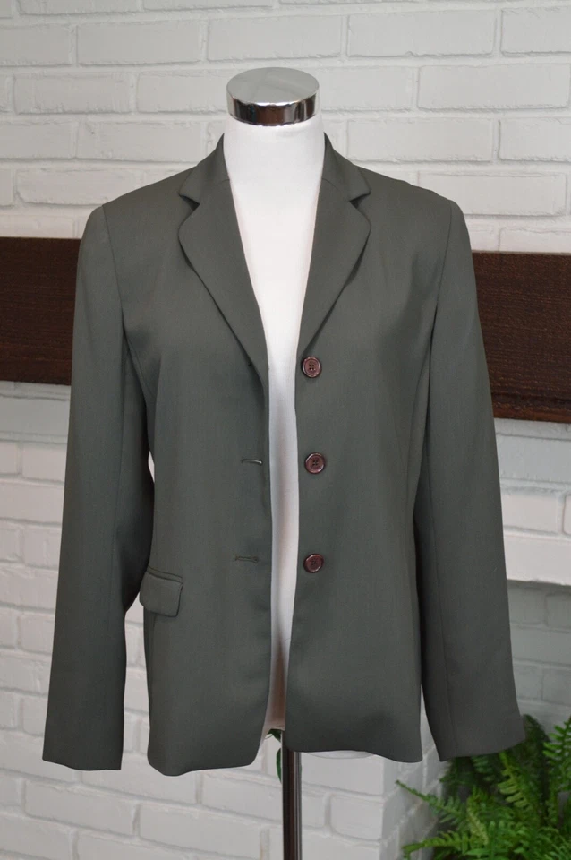 Blazer Yansi Fugel Verde Talla 4 Pequeño Cuello Único Excelente Estado Foto 2 de 4