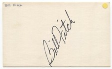 Bill Fitch Signed 3x5 Index Card Autographed Signature Basketball NBA Coach