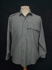 Vtg 80s ISSEY MIYAKE Gray Chambray Men's Casual Shirt Amazing Design L/S S
