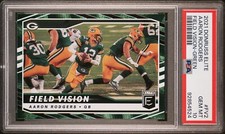 2021 Donruss Elite FV2 Aaron Rodgers Green Bay-Field Vision Green PSA 10 Pop 3