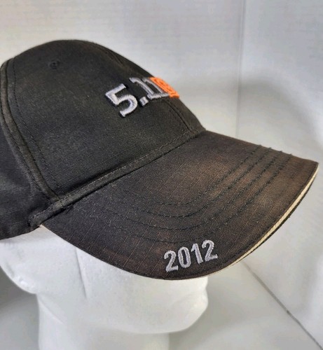 5.11 Tactical Series Black Strapback Hat Cap Bass Pro Shops 2012 One Size READ - Picture 2 of 8