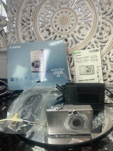 Canon Digital IXUS 40 4MP Sensor Compact Digital Camera Digicam Silver BOXED g41 - Picture 7 of 11