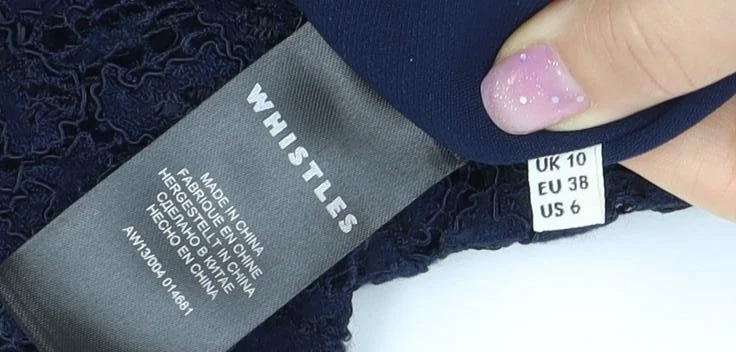 Vestido de encaje azul para mujer Whistles talla 10 Foto 3 de 4