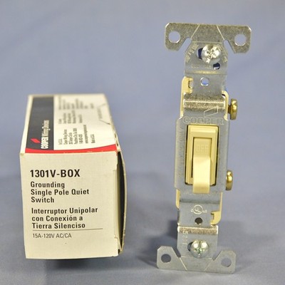 Cooper Wiring Devices 1301V Ivory Toggle Wall Light Switch