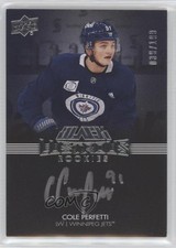 2021 SPx UD Black Lustrous Rookie Signatures /199 Cole Perfetti #LRS-CP Auto 4z8