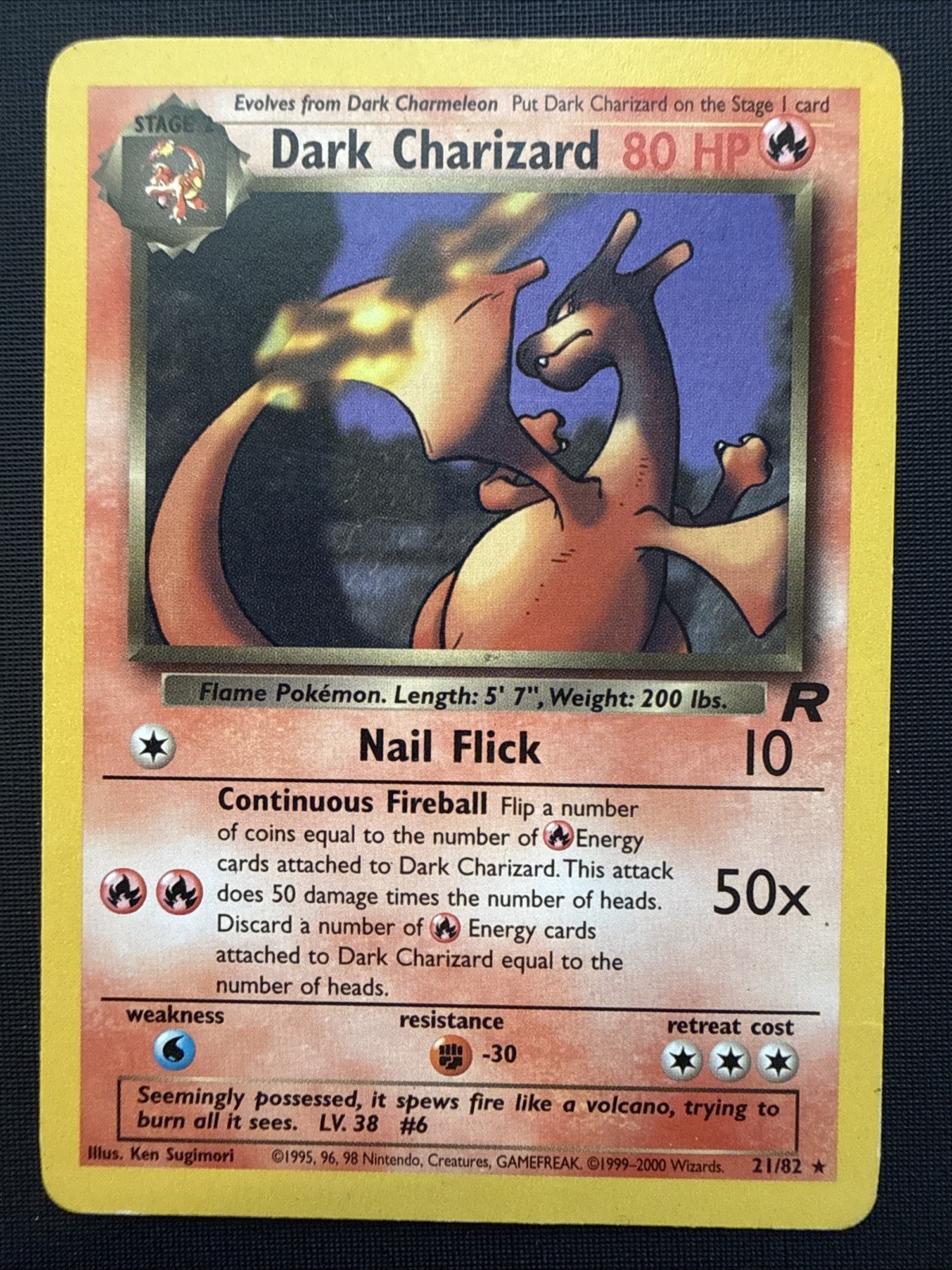 Dark Charizard 21/82 Team Rocket Unlimited Rare Pokemon TCG