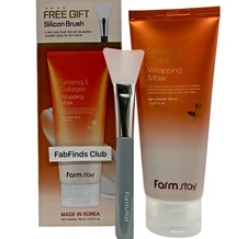 Korean Farm Stay Ginseng Collagen Wrapping Mask Moisturize, Radiance Free Brush