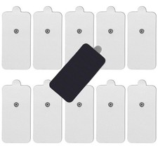 TENS Electrode Pads 10 Pack Large 3.5mm Snap High Conductivity Reusable Pads NEW