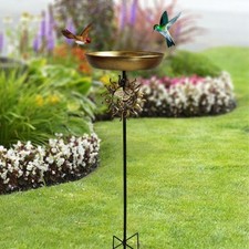 Bird Feeder Tray Gifts Standing Bird Bath Bowl for Porch Railing Hummingbird
