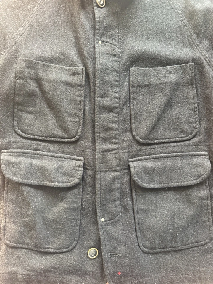 Apolis Global Citizen Black Wool Cotton Blend  Chore Coat Jacket Size M - Image 4 of 4