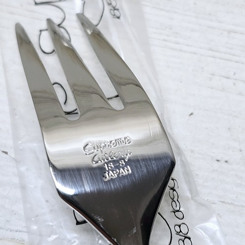 Supreme Cutlery Cane Bamboo Salad Fork 18-8 Stainless Steel Japan - Picture 5 of 7