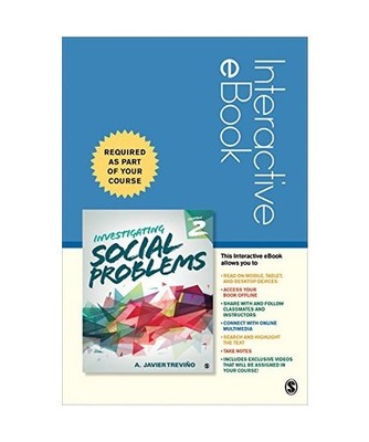 Investigating Social Problems Interactive Ebook Access Code, Trevin~o, A. Javier