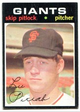1971 Topps #19 Skip Pitlock Baseball Card - San Francisco Giants