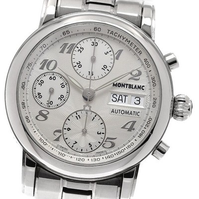 MONTBLANC 7016 Meisterstück Chronograph Day-Date Men's Watch From Japan G0706