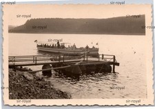 Barkasse Fahrgastschiff vor Anleger bei Saalburg 1962 - DDR 1960er - Foto 9x6cm
