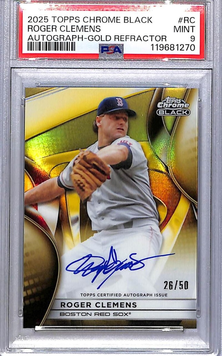 2025 Topps Chrome Black - Autographs Roger Clemens #CBA-RC