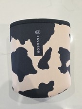 Javasok Iced Coffee Cold Soda Insulated Neoprene Cup Sleeve 22-28oz Cow Print