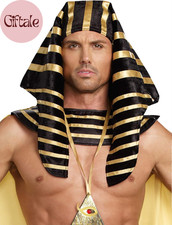 Adult Pharaoh Headpiece, Egyptian Halloween Costume Accessory for Men