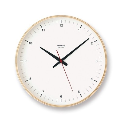 Analog Plywood Wall Clock T1-0171 Natural Diameter 30.5cm