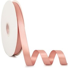 Double Face Rose Gold Satin Ribbon 5/8 inch X 100 Yards, Craft Fabric