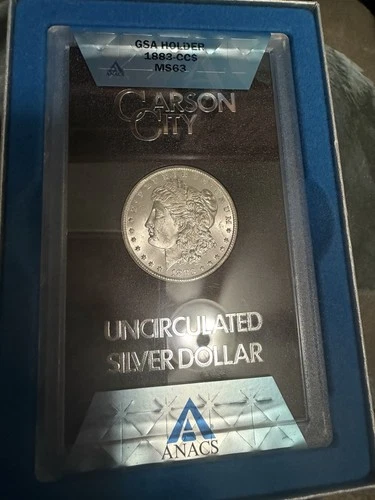 1883 CC Morgan Silver Dollar ANACS MS63 ~  GSA Hoard