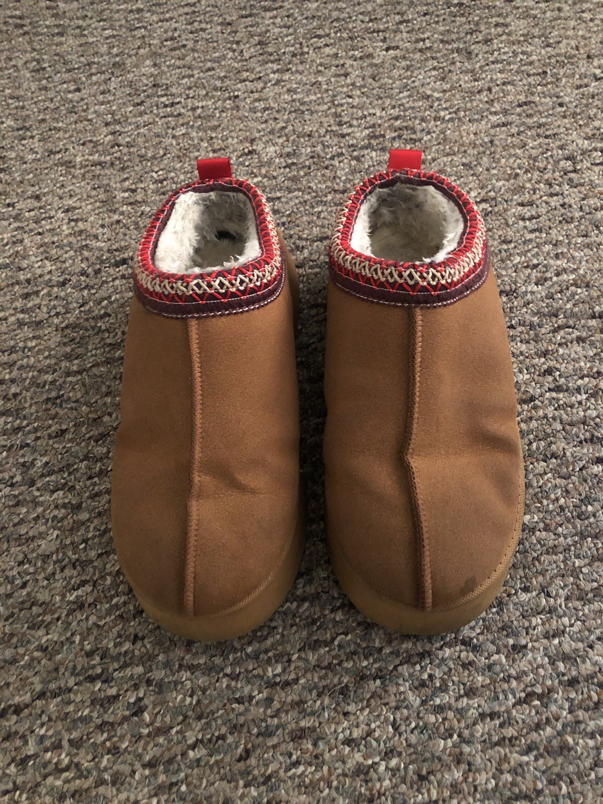 Womens Slippers Mini Boots Platform Short Ankle Brown Size 39