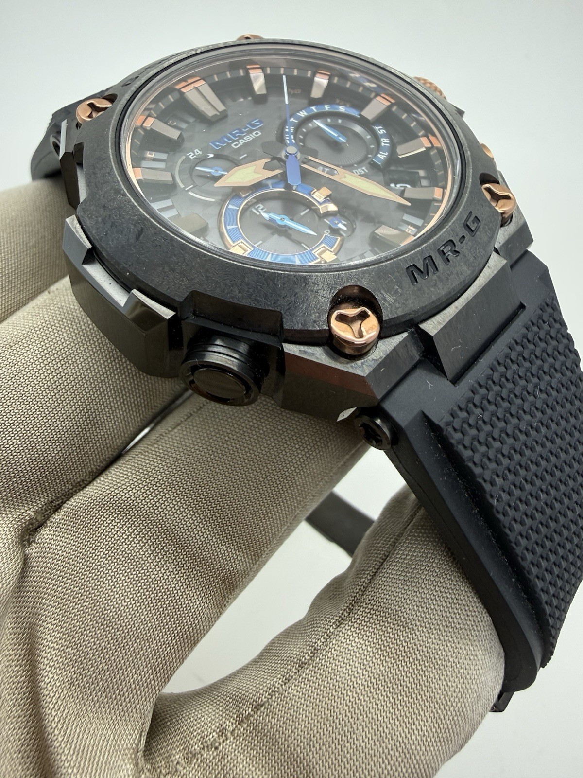 G-Shock MRG 49mm Titanium Rubber Quartz Blue Black Watch MRG-B2000R-1AJR w/ Box image 3