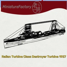 SSMODEL 1:350 Italian Turbine Class Destroyer Turbine 1927 Full Hull
