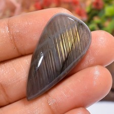 Natural Labradorite Pear 35Ct 35X17X6mm Loose Polished Stone Grey Loose Gemstone