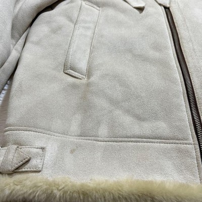 UNITED CARR by Buzz Rickson's B-3 Shearling Jacket White Size L