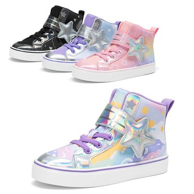 Girls Sparkly Shiny Fashion Sneakers Comfortable Casual Shoes Walking Shoes