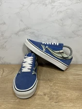 Vans Old Skool Warp Nebulas Blue Chrome Suede Men Shoes 721454 Size 4 New