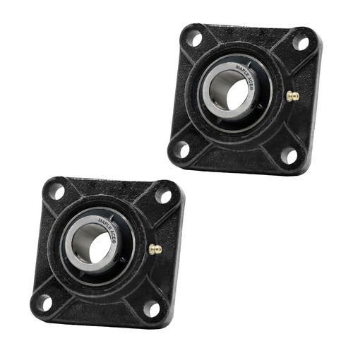 UCF213-40 Flange Bearing 2-1/2" Bore, 4-Bolt Self-Aligning, Solid Base (Qty 2) - Picture 2 of 8