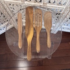 New Mad Hungry Spurtle 4pc Acacia Wood Cooking Wooden Spoons Cooking Utensil Set