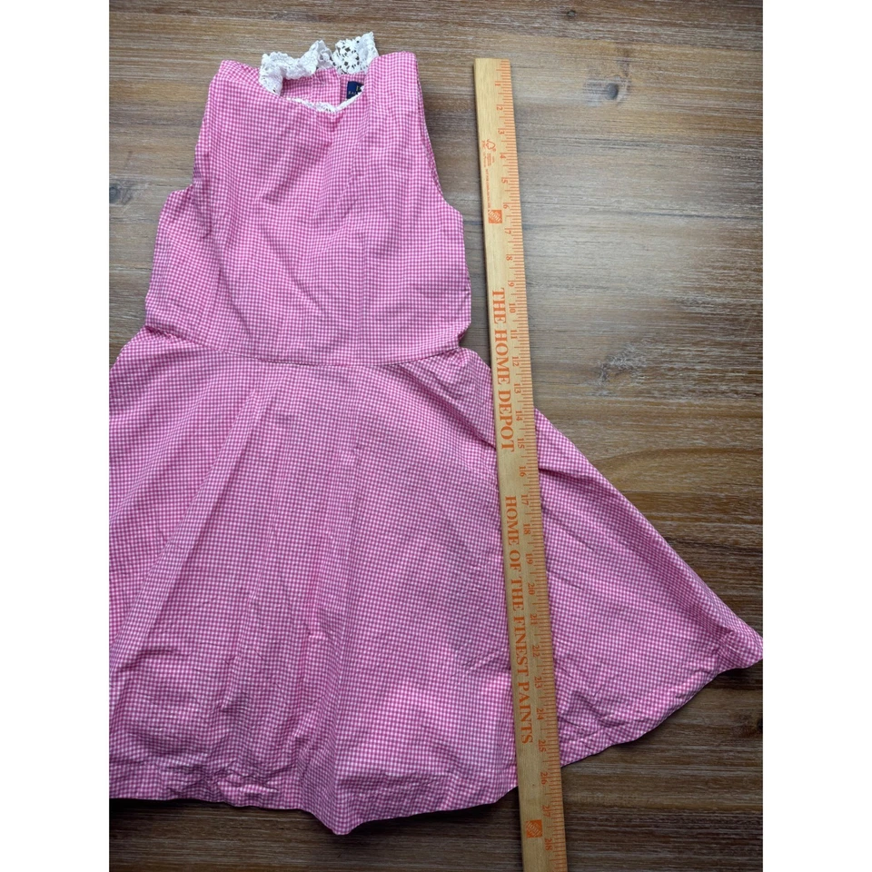 Vestido Polo Ralph Lauren Guinga Cuello Crochet Sin Mangas Rosa Blanco 6X Foto 4 de 4