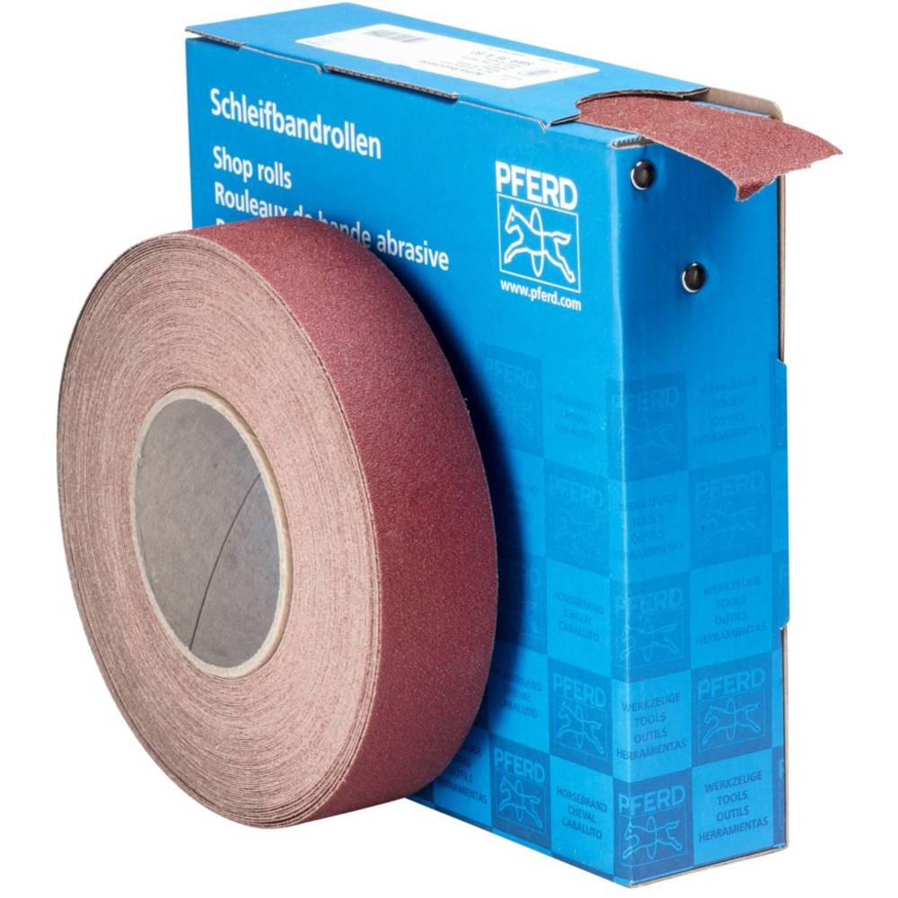 Rouleau de papier abrasif Grain 80 PFERD 25m toile émeri pour atelier