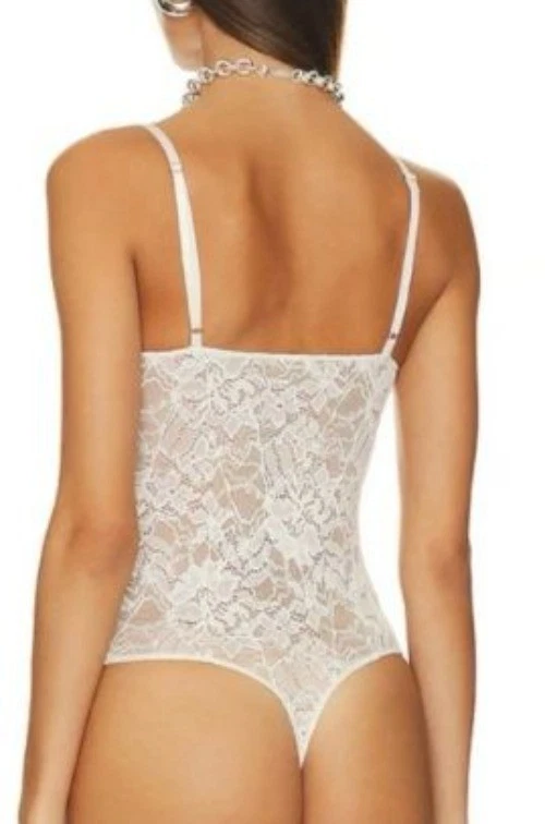 NUEVO Free People Intimately Talla XL Encaje Noche Ritmo Malla Corsé Body Crema Foto 3 de 4