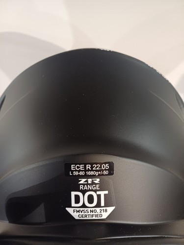 Z1R Range Motorbike Helmet Matt Black Large - Picture 6 of 7