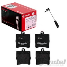 BREMBO BREMSBELÄGE + WARNKONTAKT HINTEN für MERCEDES C-KLASSE W203 CLK SLK
