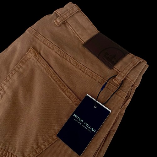 Peter Millar Crown Crafted Wayfare 5 Pocket Pants Tan Size 36x32 $200 - Picture 1 of 7