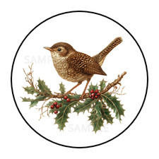 30 Christmas Bird stickers labels tags envelope seals