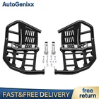 For Yamaha YFZ 450 Nerf Bars Pro Peg Heel Guard Black Bars With Black Nets