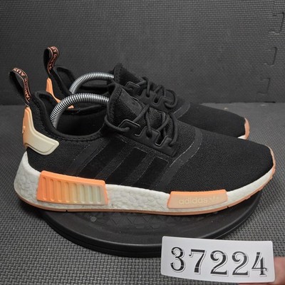 Adidas NMD_R1 Parley Shoes Womens Size 10 Black Orange Running Low Top Sneakers
