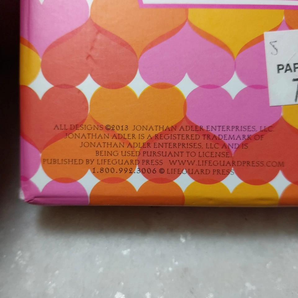 Jonathan Adler 松鼠吊坠袋小饰品配件橙色心形条纹 3 英寸 — 第 3/4 张图片