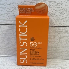 Nature Republic California Aloe Fresh Powdery Sun Stick SPF50+ 21g Exp. 8-2026