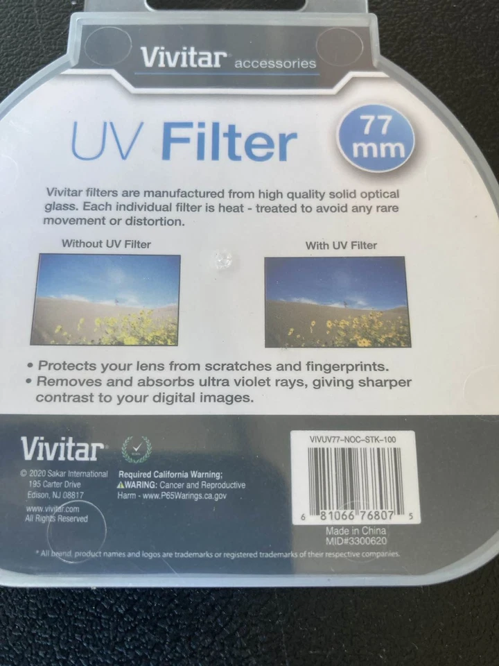 Vivitar 77mm UV Filter Multi-Coated Optical Glass for Camera Lens - Image 3 of 3