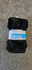 Room Essentials Body Pillow Cover 20"x50" Black Faux Fur New Target Soft Comfort